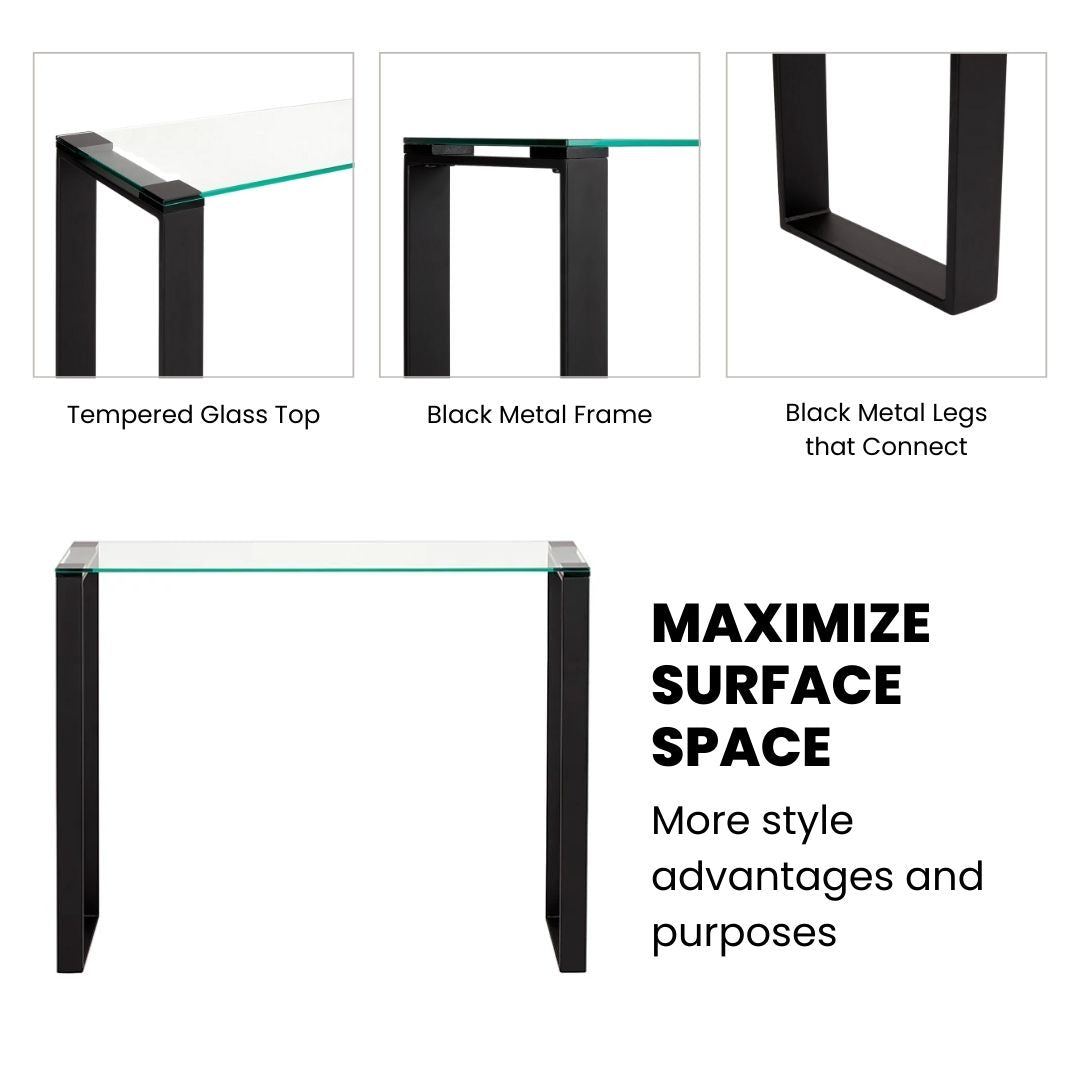 Hudson Black Console Table - Ella and Ross Furniture