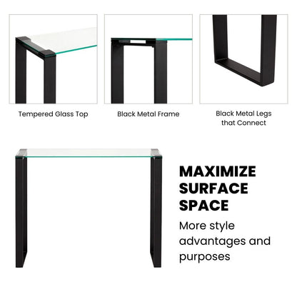 Hudson Black Console Table - Ella and Ross Furniture