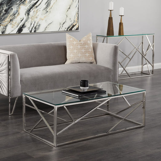 Cyprus Silver Console Table - Ella and Ross Furniture