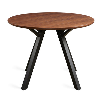Darron Round Dining Table Walnut - Ella and Ross Furniture