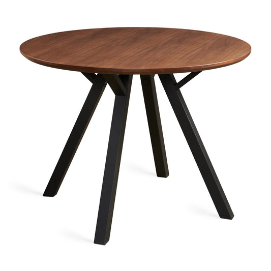 Darron Round Dining Table Walnut - Ella and Ross Furniture