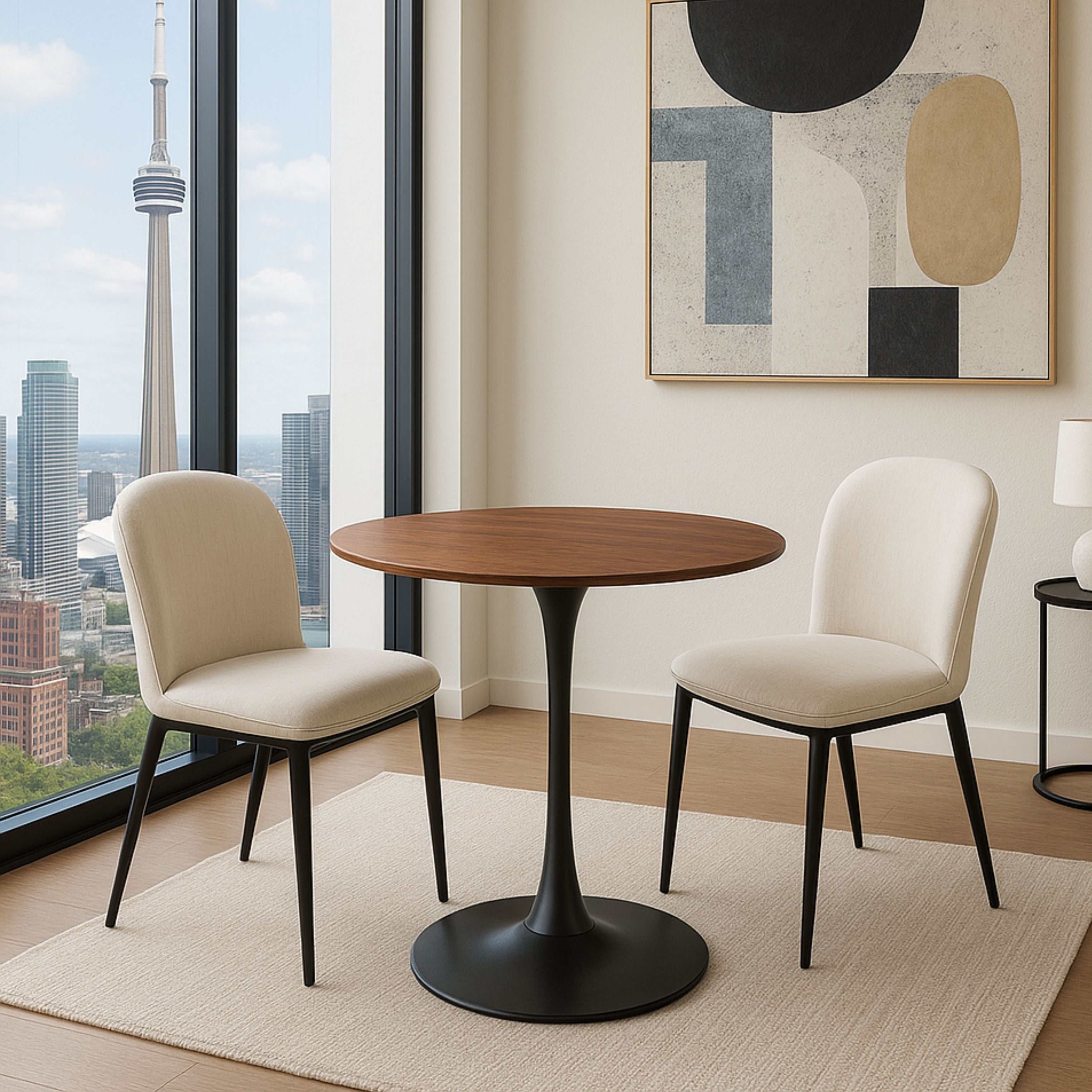 Darwin Dining Table: Walnut.