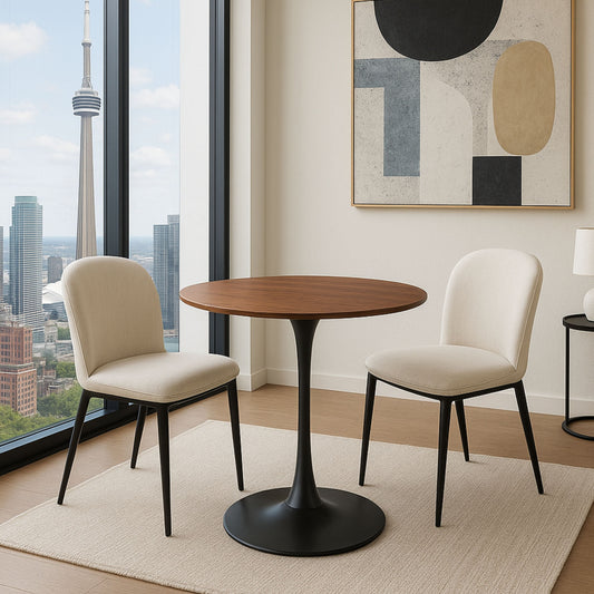 Darwin Dining Table: Walnut.