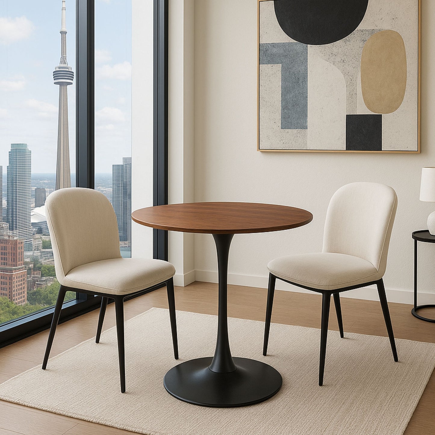 Darwin Dining Table: Walnut.