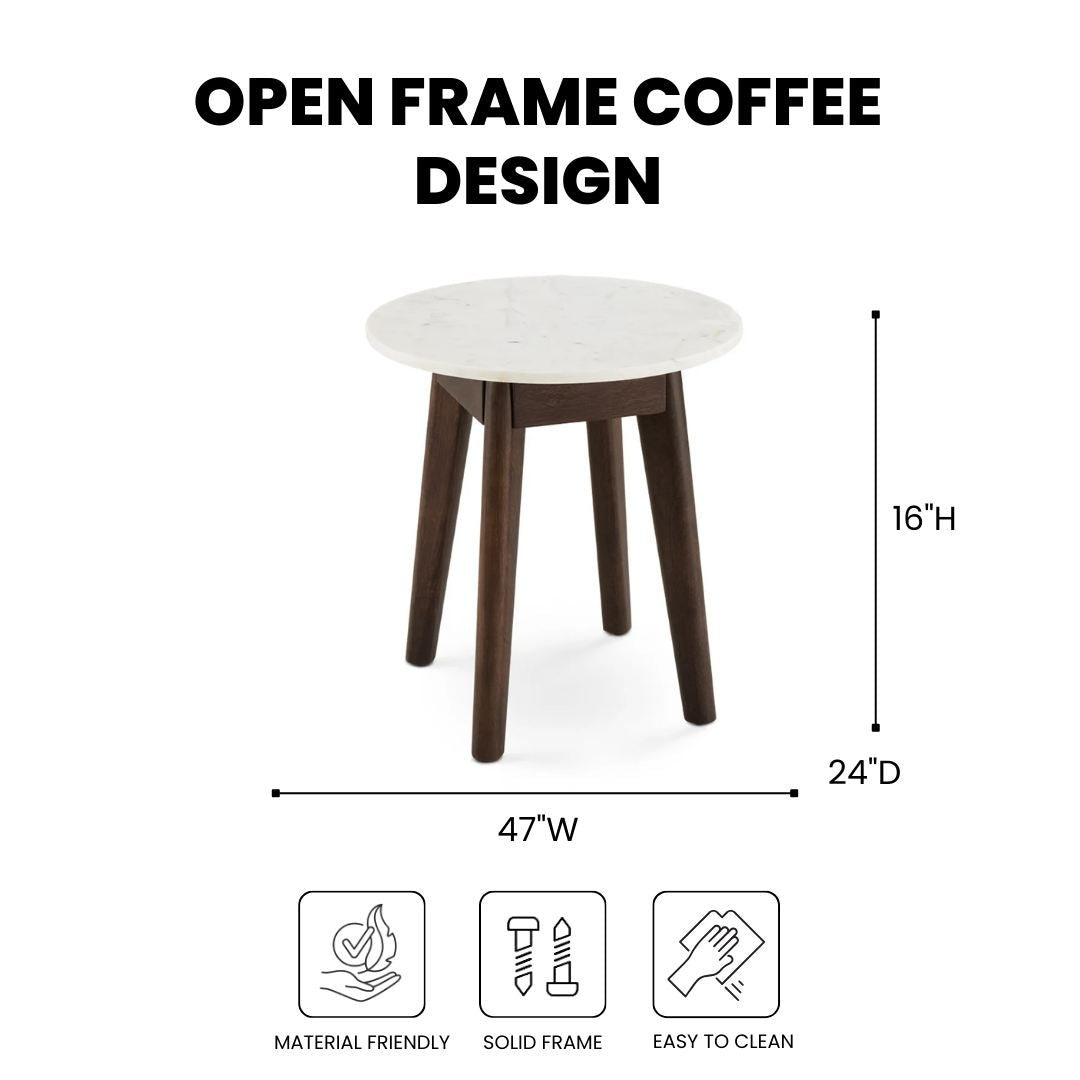 Oberlin Marble End Table - Ella and Ross Furniture