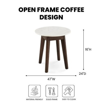 Oberlin Marble End Table - Ella and Ross Furniture
