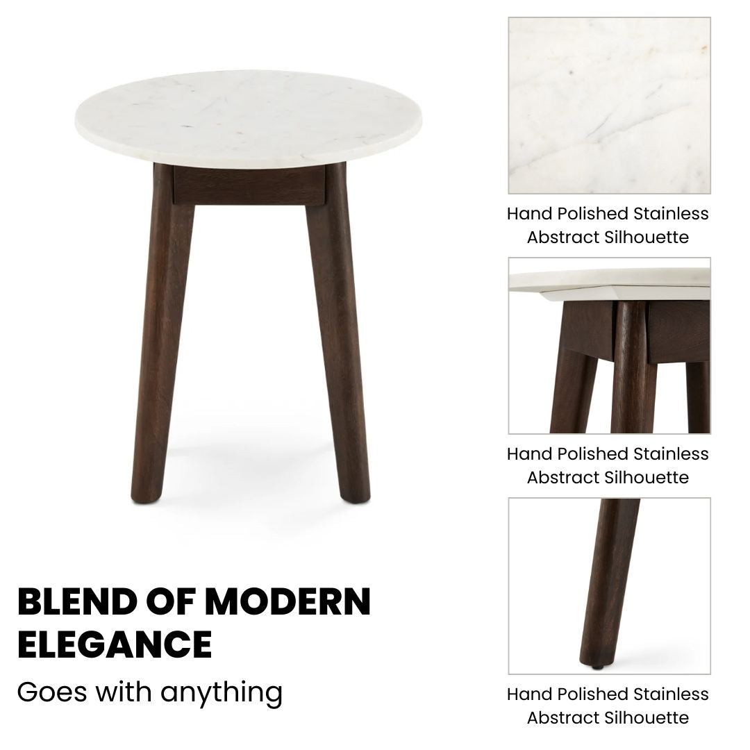 Oberlin Marble End Table - Ella and Ross Furniture