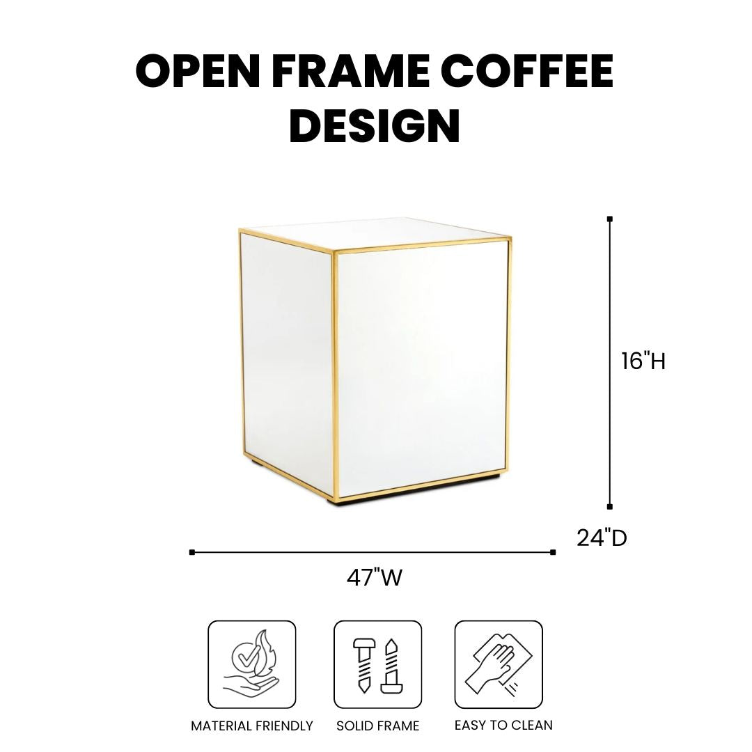 Infinity Mirror Cube End Table - Ella and Ross Furniture