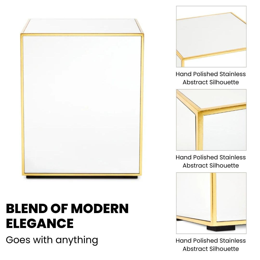 Infinity Mirror Cube End Table - Ella and Ross Furniture