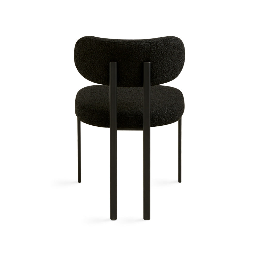 Ezra Dining Chair Black Boucle - Ella and Ross Furniture