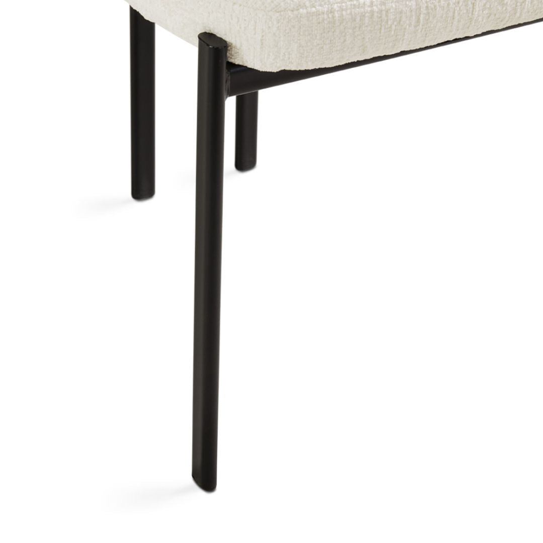 Ezra Dining Chair in Cream.