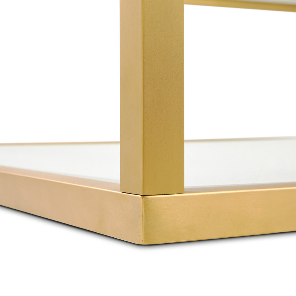 Fabian Brushed Gold Coffee Table - Square - 47" - Ella and Ross Furniture