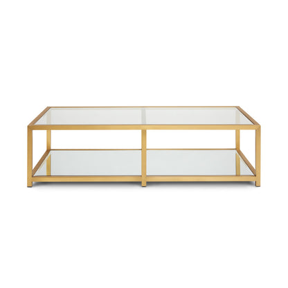 Fabian Brushed Gold Coffee Table - Rectangular - Ella and Ross Furniture