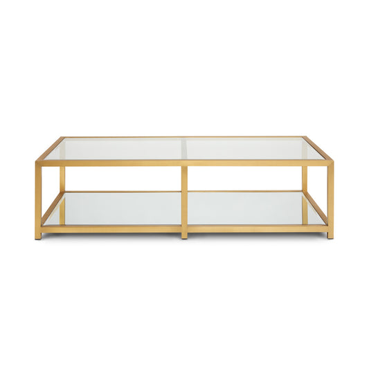 Fabian Brushed Gold Coffee Table - Rectangular - Ella and Ross Furniture