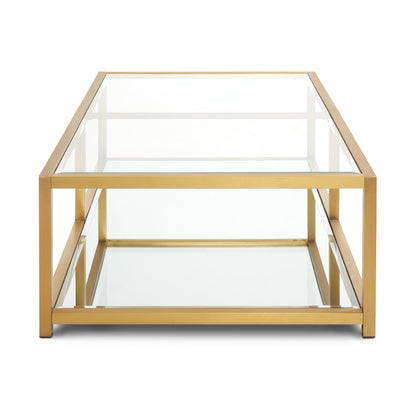 Fabian Brushed Gold Coffee Table - Rectangular - Ella and Ross Furniture
