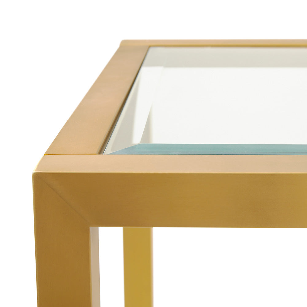 Fabian Brushed Gold Console Table - Ella and Ross Furniture