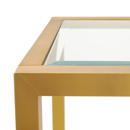 Fabian Brushed Gold Console Table - Ella and Ross Furniture