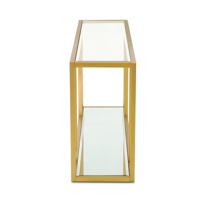 Fabian Brushed Gold Console Table - Ella and Ross Furniture