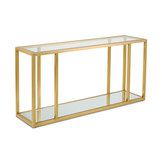 Fabian Brushed Gold Console Table - Ella and Ross Furniture