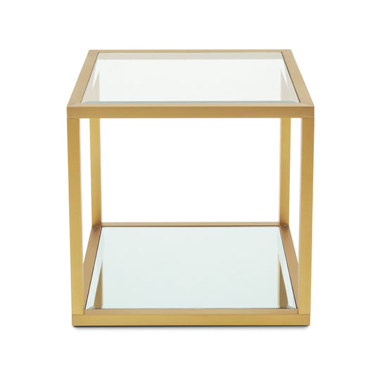 Fabian Brushed Gold End Table - Ella and Ross Furniture