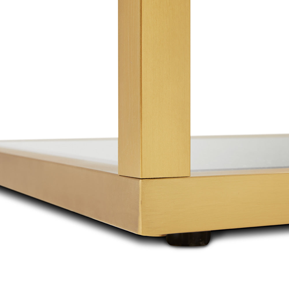 Fabian Brushed Gold End Table - Ella and Ross Furniture