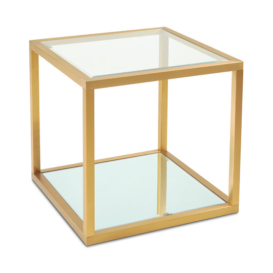 Fabian Brushed Gold End Table - Ella and Ross Furniture