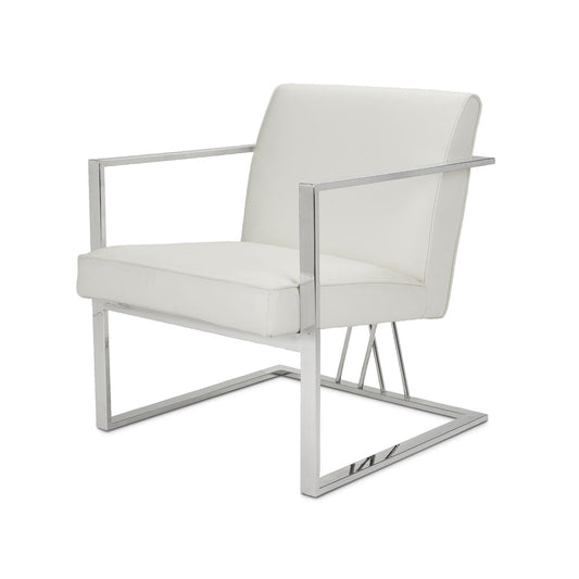 Fenton Accent Chair White Leatherette