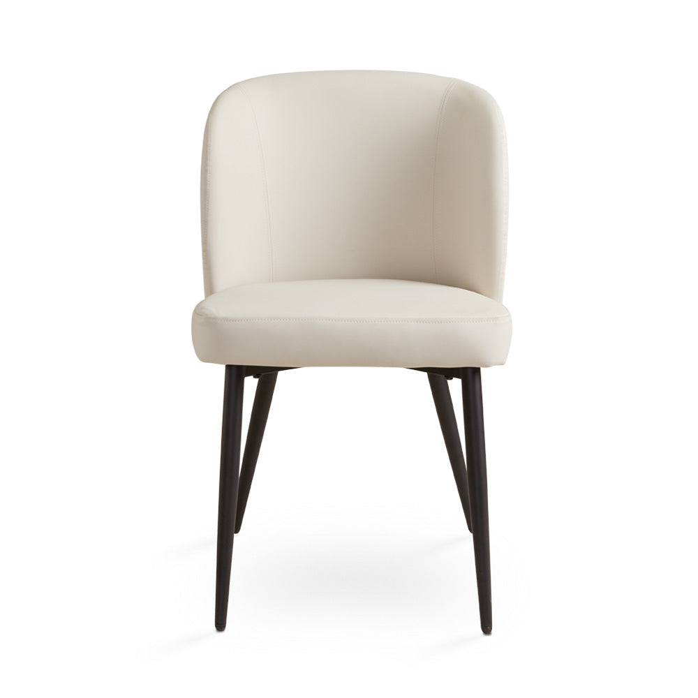 Divya Dining Chair Aspen Taurpe PU with Black Legs - Ella and Ross Furniture