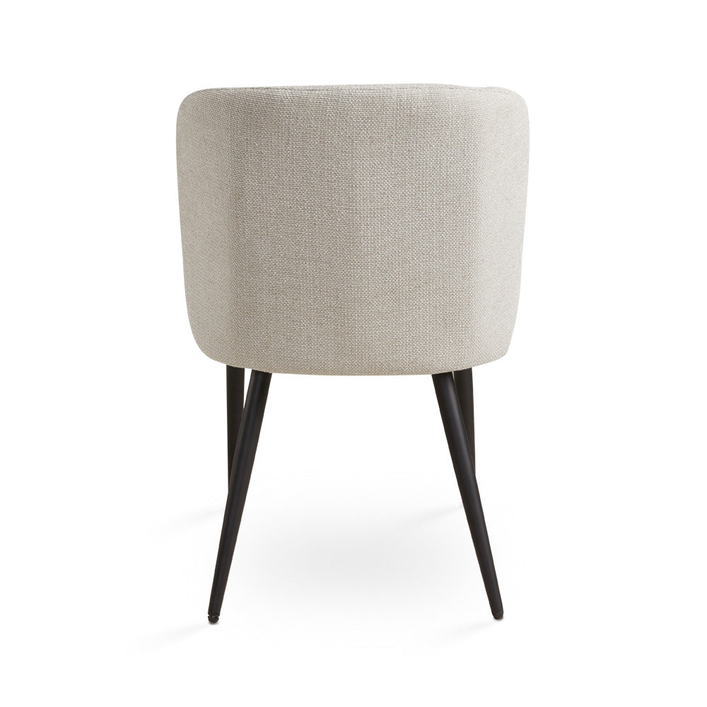 Divya Dining Chair Silex Beige Linen with Black Legs - Ella and Ross Furniture