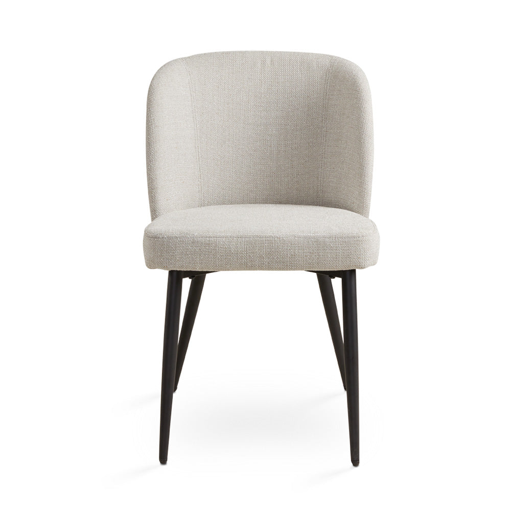 Divya Dining Chair Silex Beige Linen with Black Legs - Ella and Ross Furniture