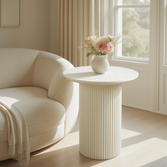 Harper End Table in Ivory - Ella and Ross Furniture