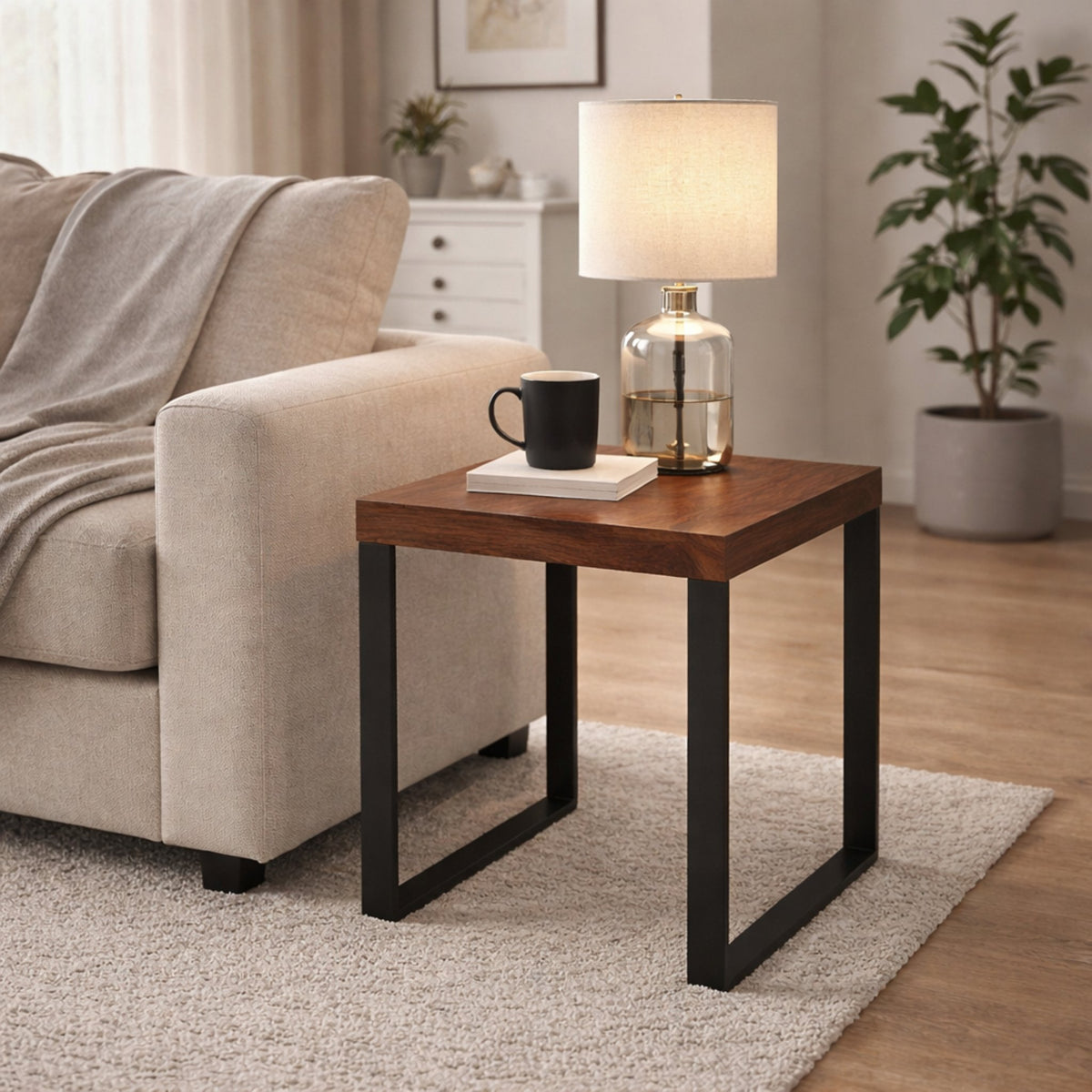 Hudson Wood End Table - Ella and Ross Furniture