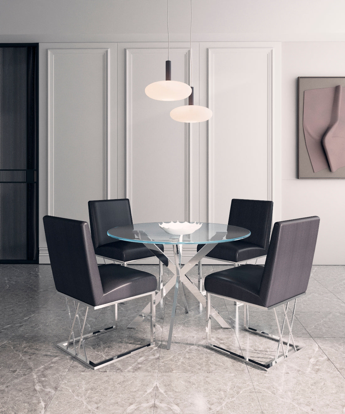 Ivanna Silver Dining Table - Ella and Ross Furniture