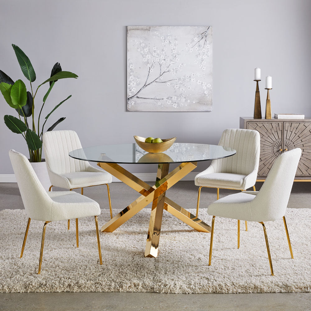 Jasper Gold Dining Table - Ella and Ross Furniture