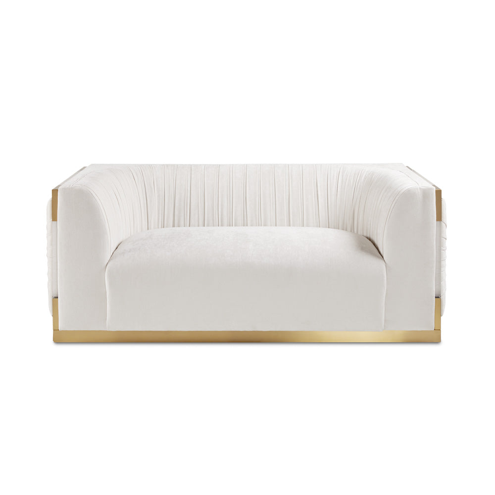 Julius Gold Loveseat - Ella and Ross Furniture