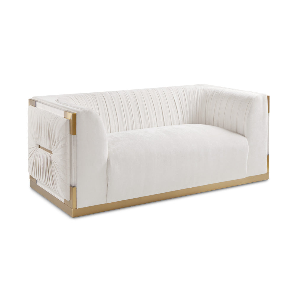 Julius Gold Loveseat - Ella and Ross Furniture