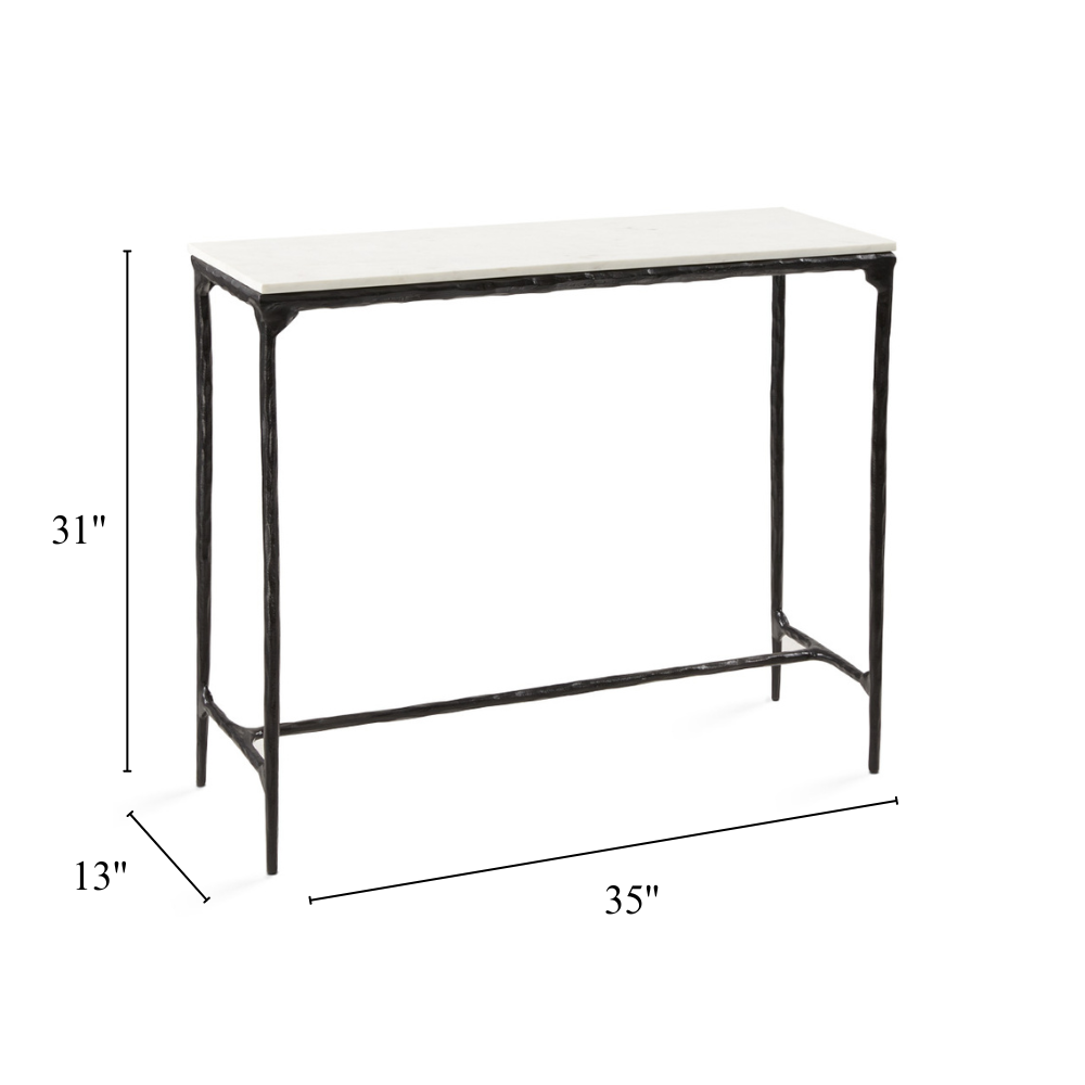 Kali Marble Console Table - Black - Ella and Ross Furniture