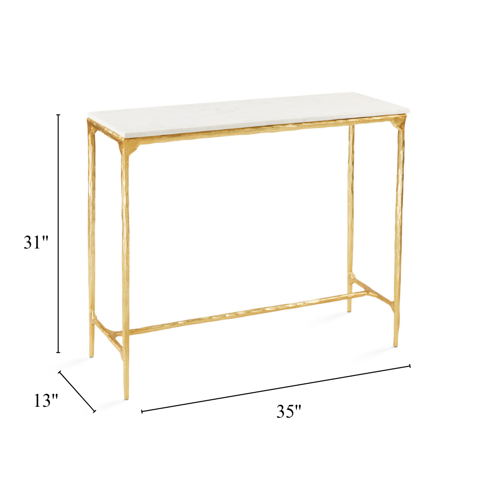 Kali Marble Console Table - Gold - Ella and Ross Furniture