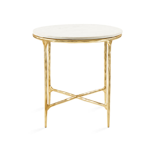 Kali Marble End Table - Gold