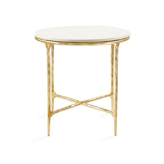 Kali Marble End Table - Gold - Ella and Ross Furniture