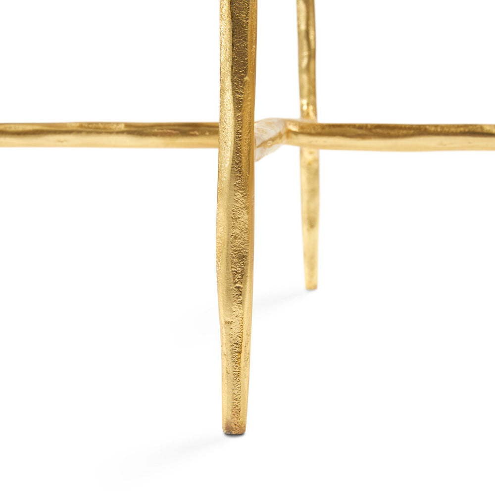 Kali Marble End Table - Gold - Ella and Ross Furniture