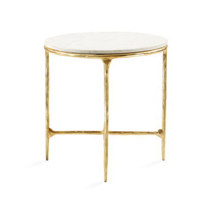 Kali Marble End Table - Gold - Ella and Ross Furniture
