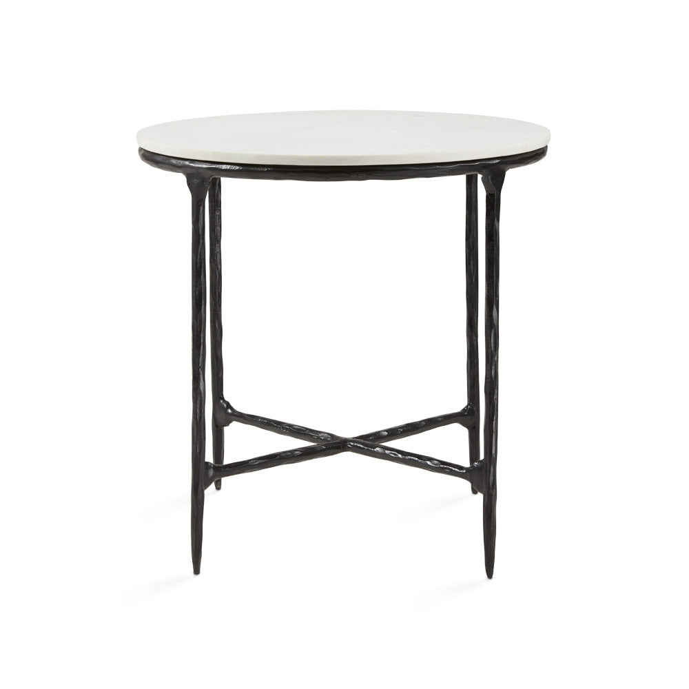 Kali Marble End Table - Black - Ella and Ross Furniture