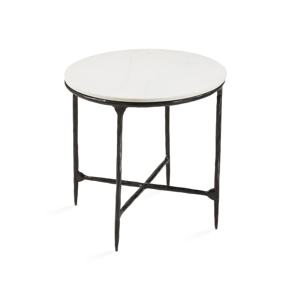 Kali Marble End Table - Black - Ella and Ross Furniture