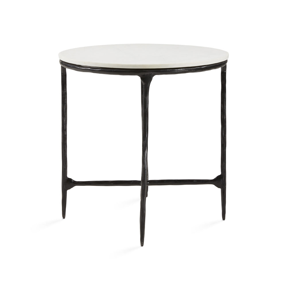 Kali Marble End Table - Black - Ella and Ross Furniture