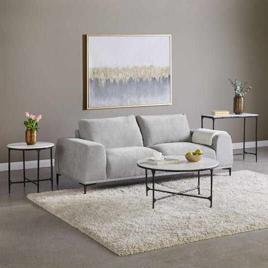 Kali Marble End Table - Black - Ella and Ross Furniture