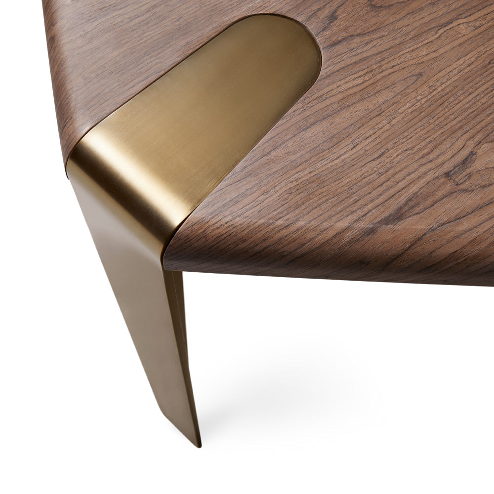 Melody Dining Table Brushed Bronze Steel - Ella and Ross Furniture