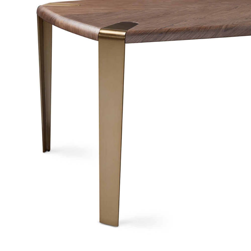 Melody Dining Table Brushed Bronze Steel - Ella and Ross Furniture
