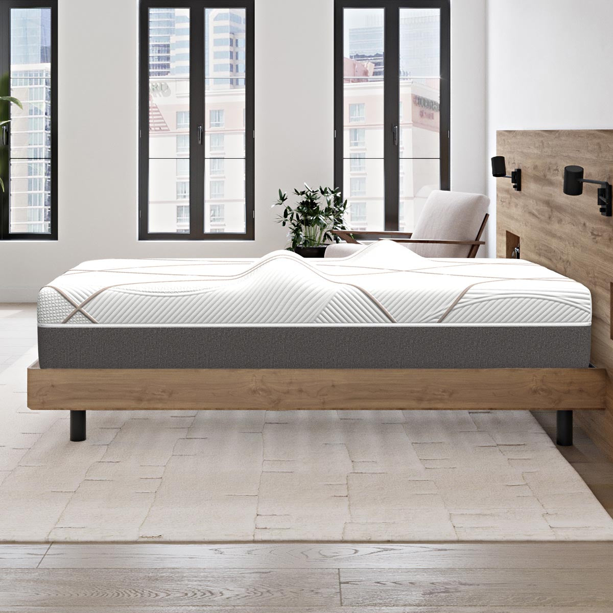GhostBed 12" Massage Foam Mattress - Ella and Ross Furniture