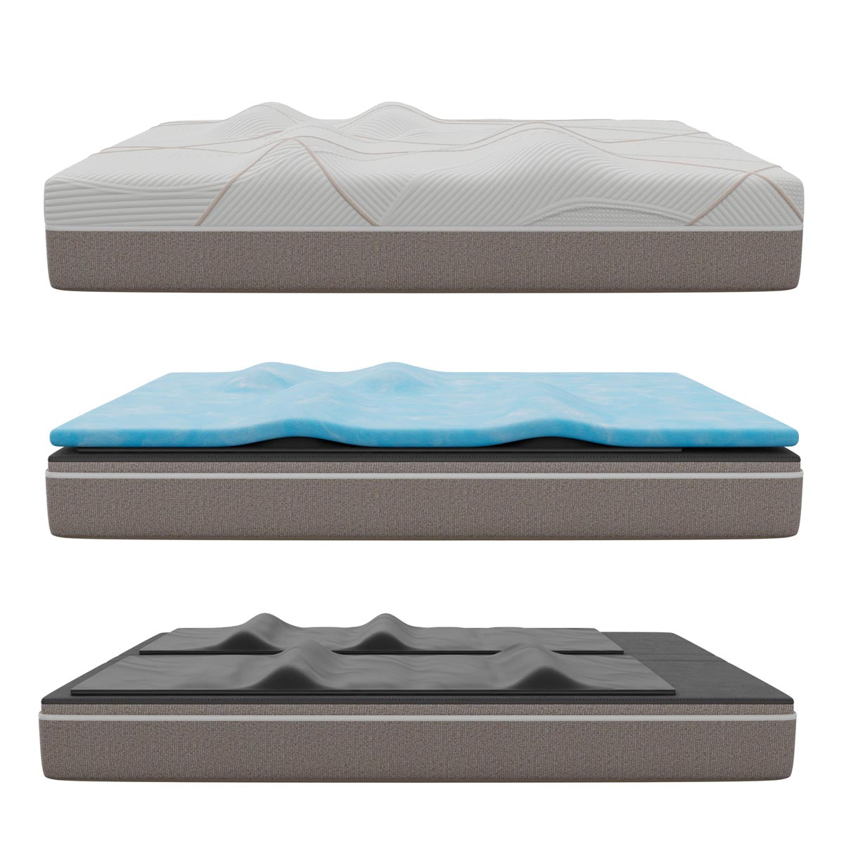 GhostBed 12" Massage Foam Mattress - Ella and Ross Furniture